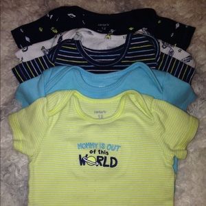 Five Carter's Onesies-Size 12m